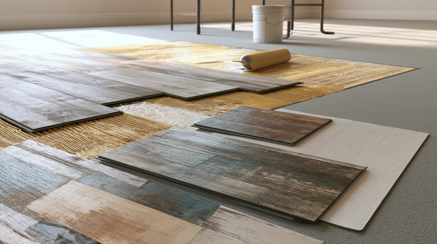 Comparison of click lock glue down and peel and stick vinyl plank flooring methods